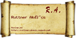 Ruttner Akács névjegykártya